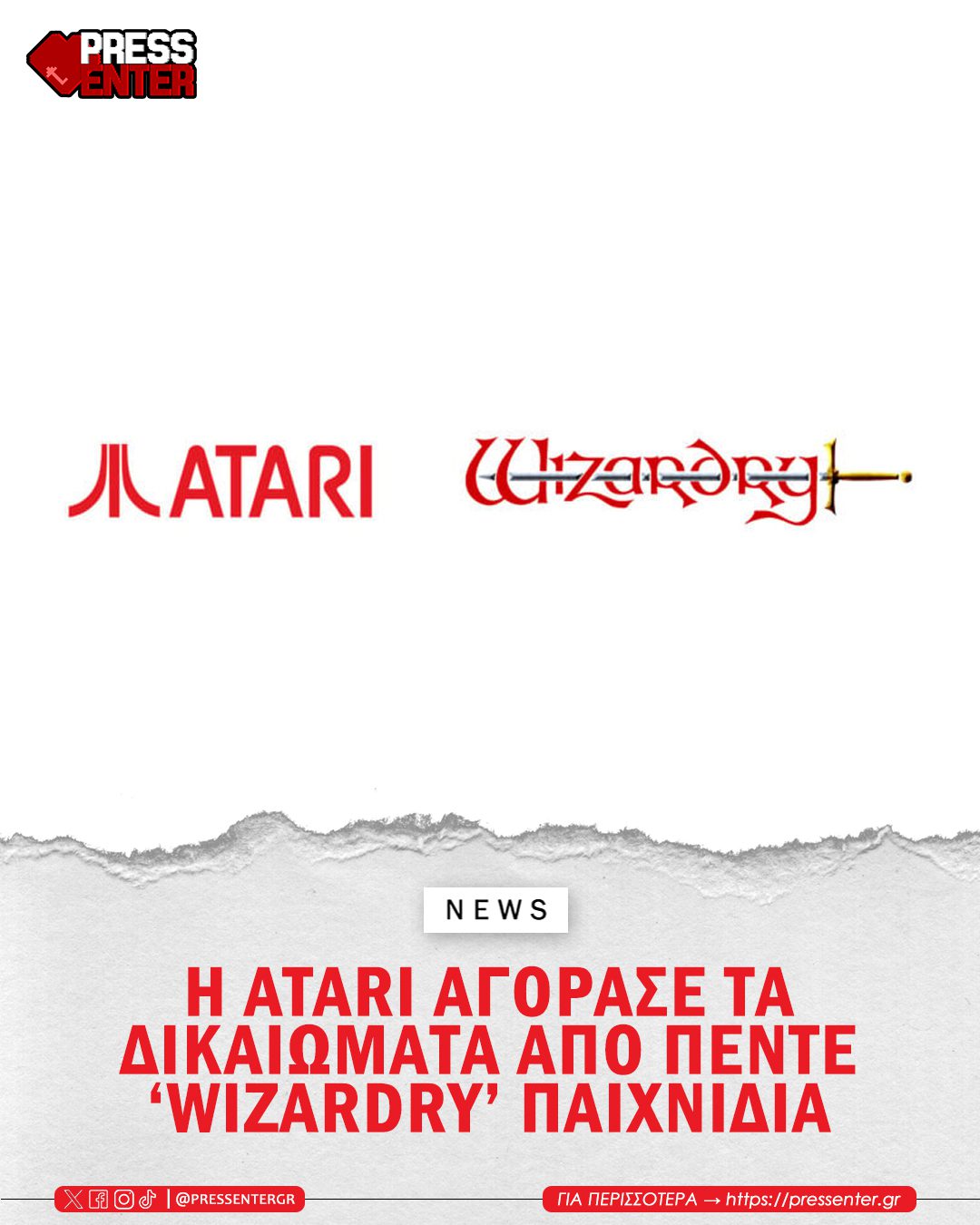 Atari bought the rights to 5 wizardry games